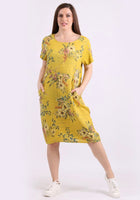 Anne + Kate Italian Bologna Linen Floral Dress