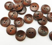 Natural Brown Wooden Buttons