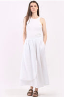 Anne + Kate Italian Plain Vintage Washed Linen Wrap Skirt