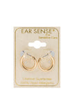 Ear Sense Earring 12mm Gold Click Hoop F492-2