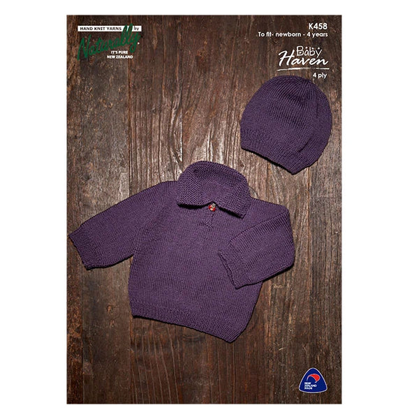 Naturally Baby Haven Sweater & Hat #K458