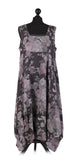 Anne + Kate Italian Linen Square Neck Floral Dress