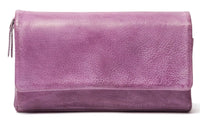 Rugged Hide Leather Wallet - Bowie in Lilac or Black