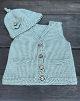 The Kiwi Stitch Co Ava & Archie Vintage Vest & Hats Knitting Pattern 8ply