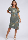 Anne + Kate Italian Bologna Linen Floral Dress