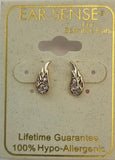 Ear Sense Earring CH283 Gold Crystal Angel Wing Stud