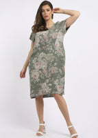 Anne + Kate Italian Rose Linen Lagenlook Dress