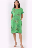 Anne + Kate Italian Bologna Linen Floral Dress