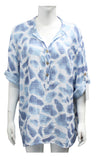 Anne + Kate Italian Giraffe Print Cotton Blouse