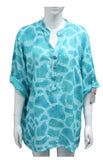 Anne + Kate Italian Giraffe Print Cotton Blouse