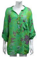 Anne + Kate Italian Lilly Print Cotton Blouse
