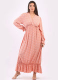 Anne + Kate Italian Floral Long Sleeve Maxi Dress